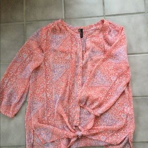 Maurice’s sheer over blouse.